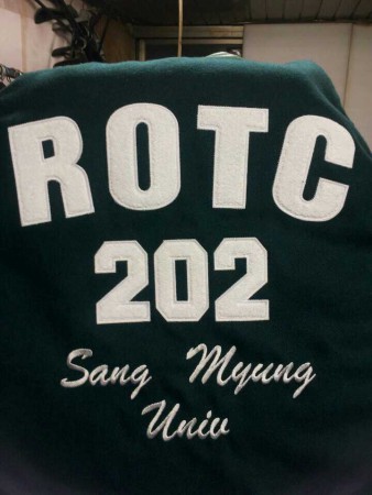 ROTC 야구잠바 자수입니다^^